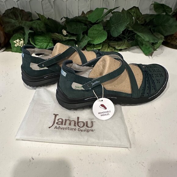 Jambu Womens Pine Adventure Designs Leather & Textile Relax Foam Criss-Cross San - Picture 12 of 12